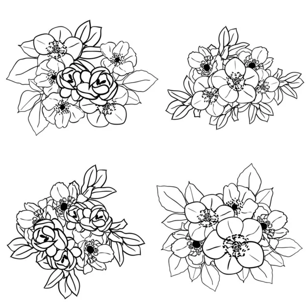 美しい花のベクターイラスト — ストックベクタ
