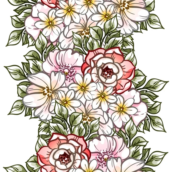 Illustration Vectorielle Beau Fond Fleurs — Image vectorielle