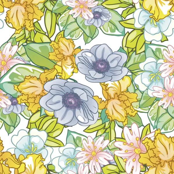 Fundo Floral Ilustração Vetorial —  Vetores de Stock