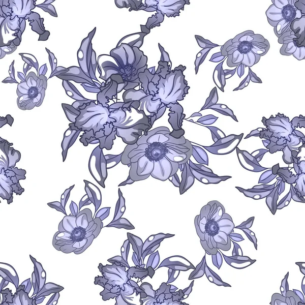 Belles Fleurs Illustration Vectorielle — Image vectorielle