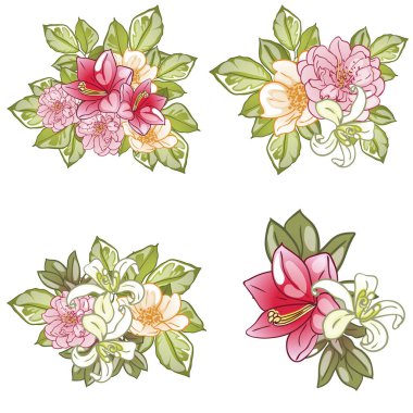 güzel çiçekler, arkaplan, vektör çizimi