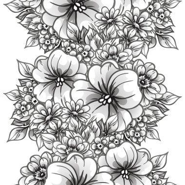 güzel çiçekler, arkaplan, vektör çizimi