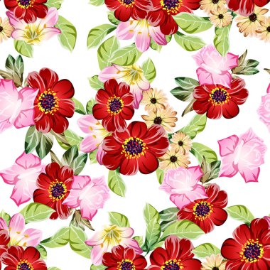 güzel çiçekler, arkaplan, vektör çizimi