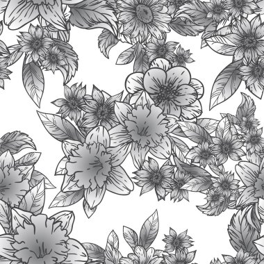 güzel çiçekler, arkaplan, vektör çizimi