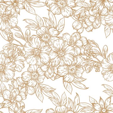 güzel çiçekler, arkaplan, vektör çizimi