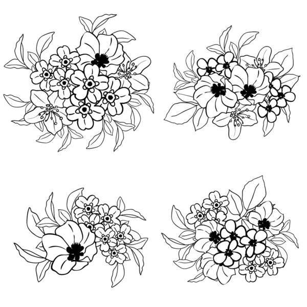 Güzel Çiçekler Arkaplan Vektör Çizimi — Stok Vektör