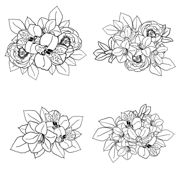 Belles Fleurs Fond Illustration Vectorielle — Image vectorielle