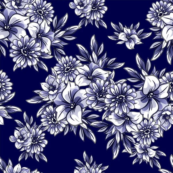 Belles Fleurs Fond Illustration Vectorielle — Image vectorielle