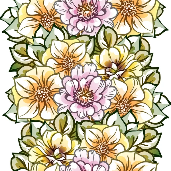 Schöne Blumen Hintergrund Vektorillustration — Stockvektor