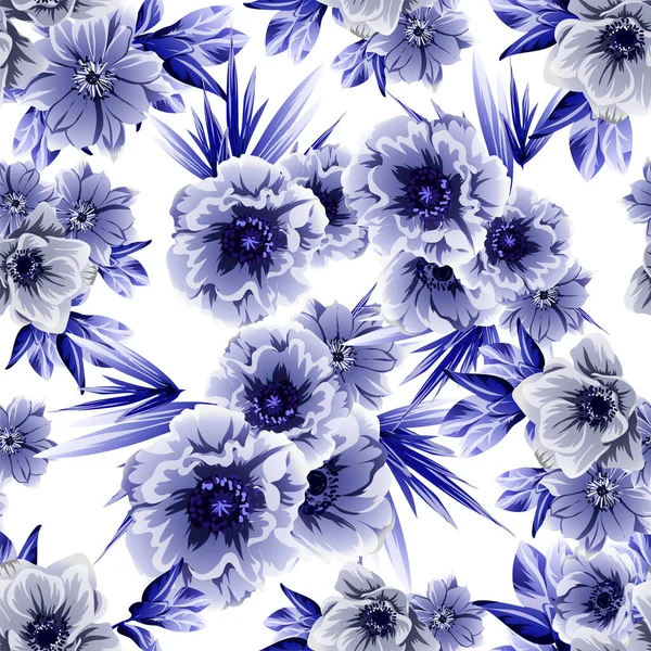 Hermosas Flores Fondo Ilustración Vectorial — Vector de stock