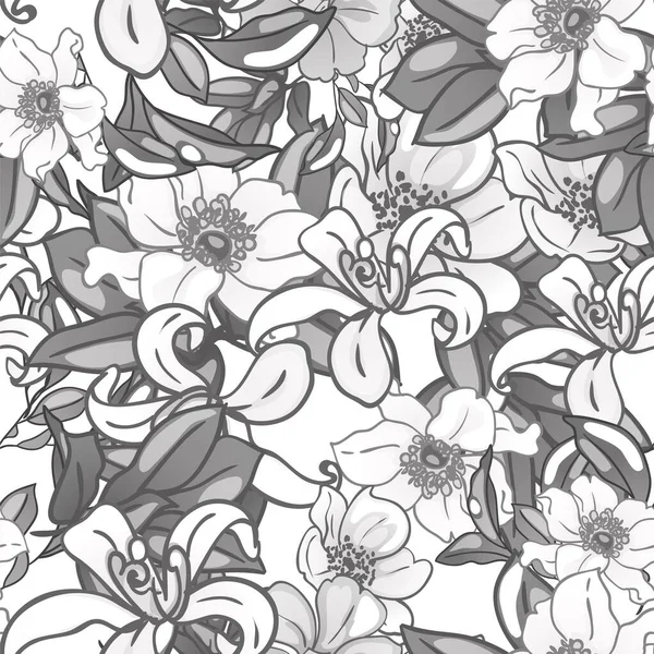 Mooie Bloemen Achtergrond Vector Illustratie — Stockvector