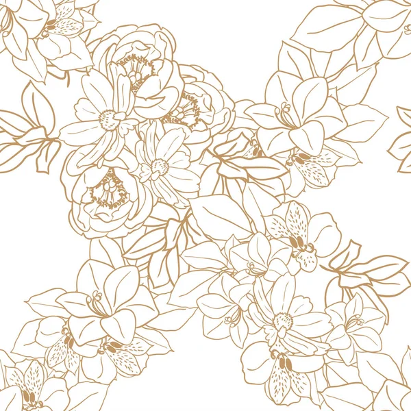 Красивые Цветы Фон Векторная Иллюстрация — стоковый вектор