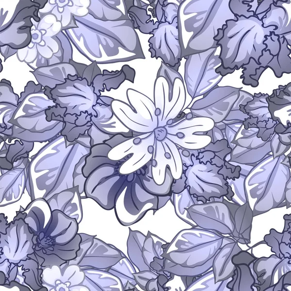 Krásné Květiny Pozadí Vektorové Ilustrace — Stockový vektor