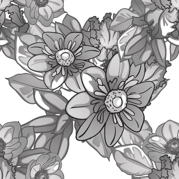 Όμορφα Λουλούδια Φόντο Διανυσματική Απεικόνιση — Διανυσματικό Αρχείο