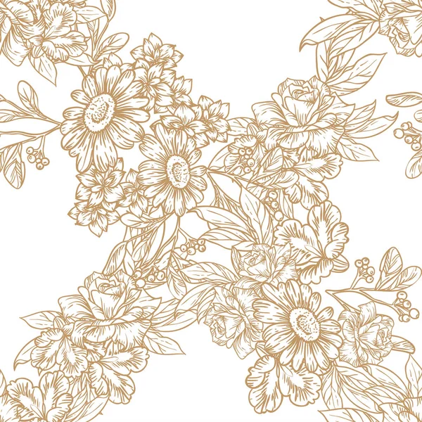 Belles Fleurs Fond Illustration Vectorielle — Image vectorielle