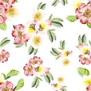 güzel çiçek kartı, arka plan, vektör illüstrasyonu