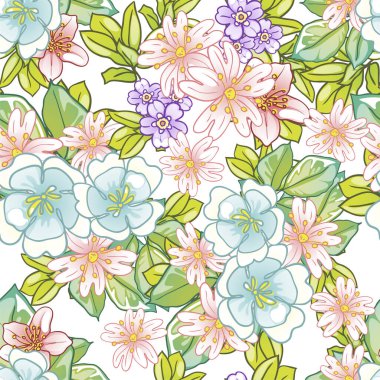 güzel çiçek kartı, arka plan, vektör illüstrasyonu