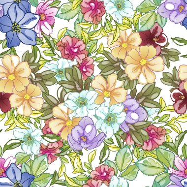 güzel çiçek kartı, arka plan, vektör illüstrasyonu