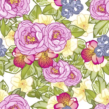 güzel çiçek kartı, arka plan, vektör illüstrasyonu