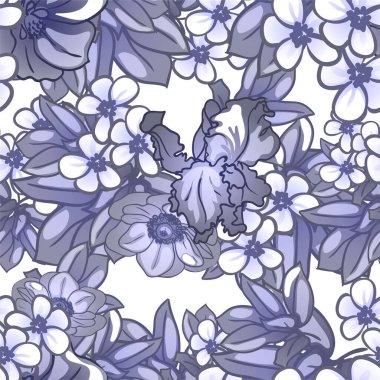 güzel çiçek kartı, arka plan, vektör illüstrasyonu