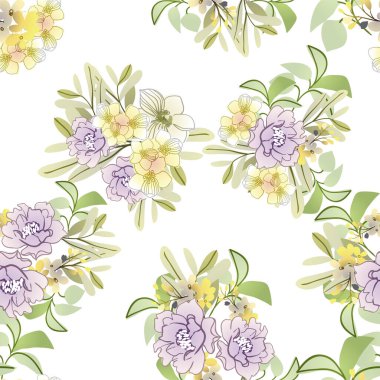 güzel çiçek kartı, arka plan, vektör illüstrasyonu