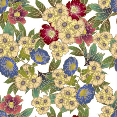 güzel çiçek kartı, arka plan, vektör illüstrasyonu