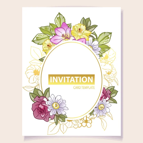 Beautiful Floral Card Background Vector Illustration — Stock Vector