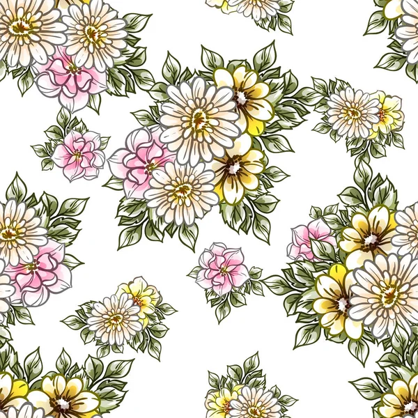 Schöne Florale Karte Hintergrund Vektorillustration — Stockvektor