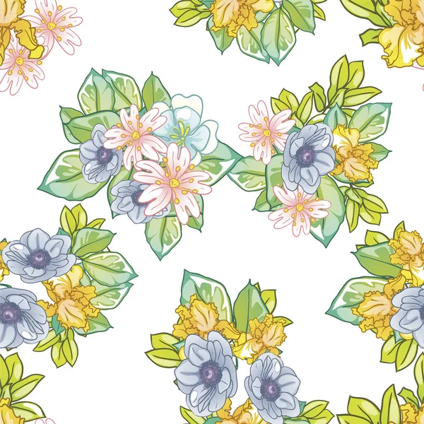 Schöne Florale Karte Hintergrund Vektorillustration — Stockvektor