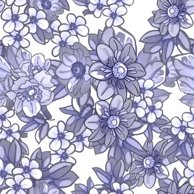 güzel çiçek öğeleri ile Seamless Modeli