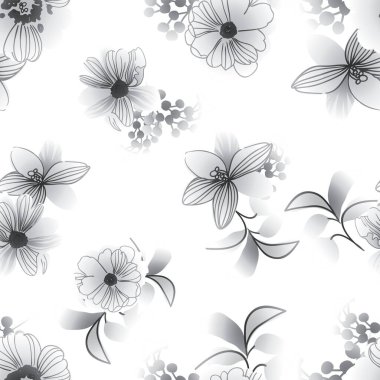 güzel çiçek öğeleri ile Seamless Modeli