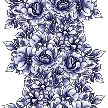 güzel çiçek öğeleri ile Seamless Modeli