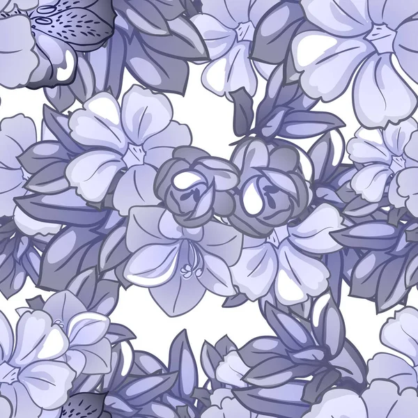 Arkaplan için kusursuz çiçek deseni, vektör illüstrasyonu