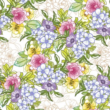 Çiçek izleri. Zarif, pürüzsüz desen.