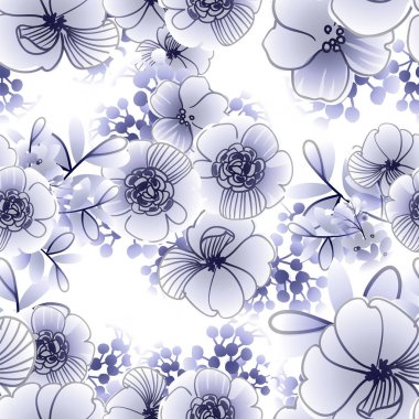 Çiçek arkaplan ile soyut zarafet kusursuz desen