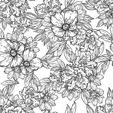 Çiçek arkaplan ile soyut zarafet kusursuz desen