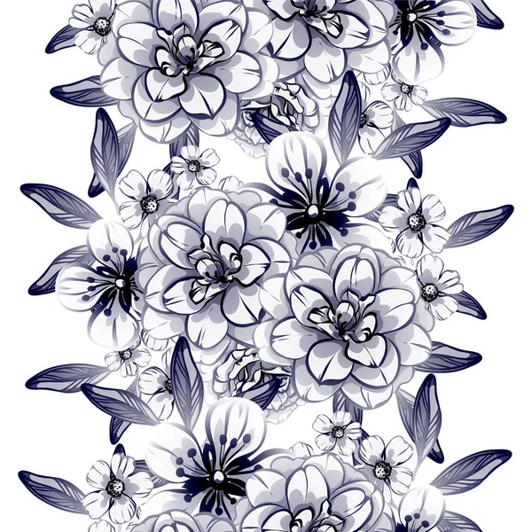Abstrakte Eleganz Nahtloses Muster Mit Floralem Hintergrund — Stockvektor