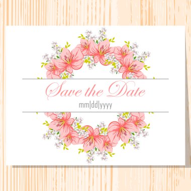 Düğün davetiyesi.