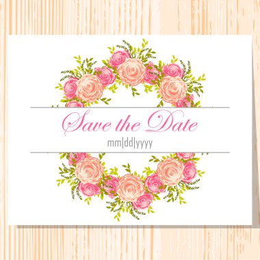 Düğün davetiyesi.