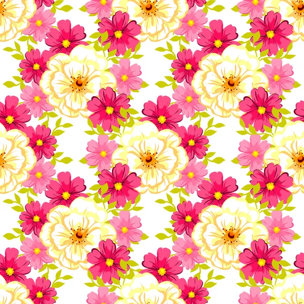 Bloemen naadloos patroon — Stockvector