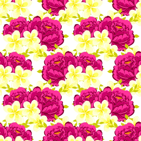 Motif floral sans couture — Image vectorielle