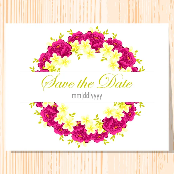 Tarjeta de invitación de boda — Vector de stock