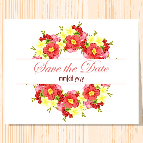 Tarjeta de invitación de boda — Vector de stock