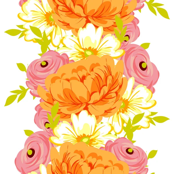 Motif floral sans couture — Image vectorielle