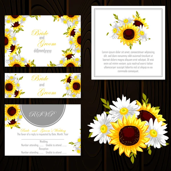 Davetiye kartları kümesi