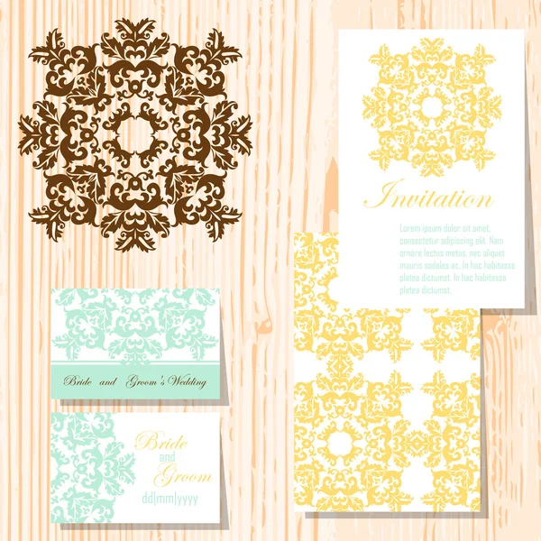 Conjunto de invitaciones abstractas — Vector de stock