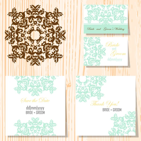 Conjunto de invitaciones abstractas — Vector de stock