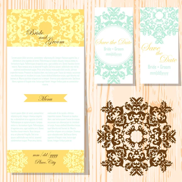 Conjunto de invitaciones abstractas — Vector de stock