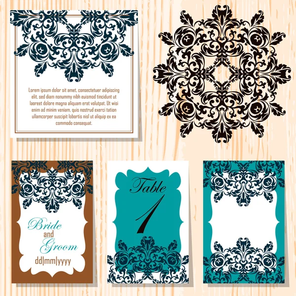 Conjunto de invitaciones abstractas — Vector de stock