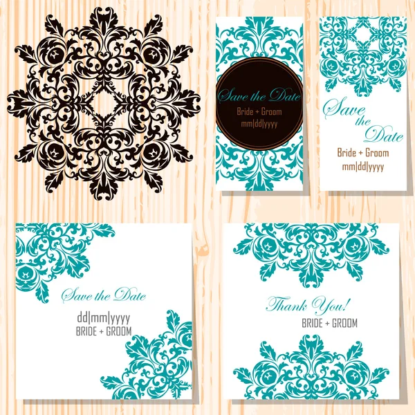 Conjunto de invitaciones abstractas — Vector de stock